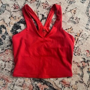 ALO Yoga Real Bra Tank Red Hot Summer Women's XS